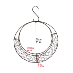 Home Succulent Iron Wreath Moon Shaped Metal Hanging Planter Moon Shape Iron Wire Succulent Pot For Home Garden Decoration