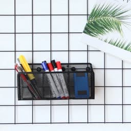 Multifunctional Magnetic Storage Basket Creative Magnetic Metal Mesh Pen Holder Home Office Debris Organizer 1/2/3 Grid Optional