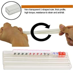 U-shape Ruler Special Mini Mahjong Travel Mahjong Racks Parties Mahjong Games Outdoor Camping Mini Mahjongs