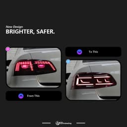 AKD Tail Lamp for VW Passat B7 EU Version LED Tail Light 2012-2016 Magotan Rear Fog Brake Turn Signal Automotive Accessories