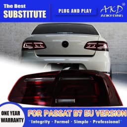 AKD Tail Lamp for VW Passat B7 EU Version LED Tail Light 2012-2016 Magotan Rear Fog Brake Turn Signal Automotive Accessories
