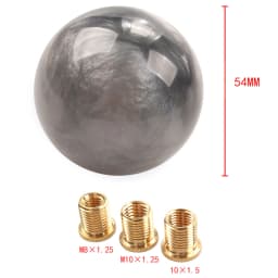 Universal Gear Shift Shifter Knob Acrylic Marble Round Ball Gear Shift Knob With 3 Adapters Charming