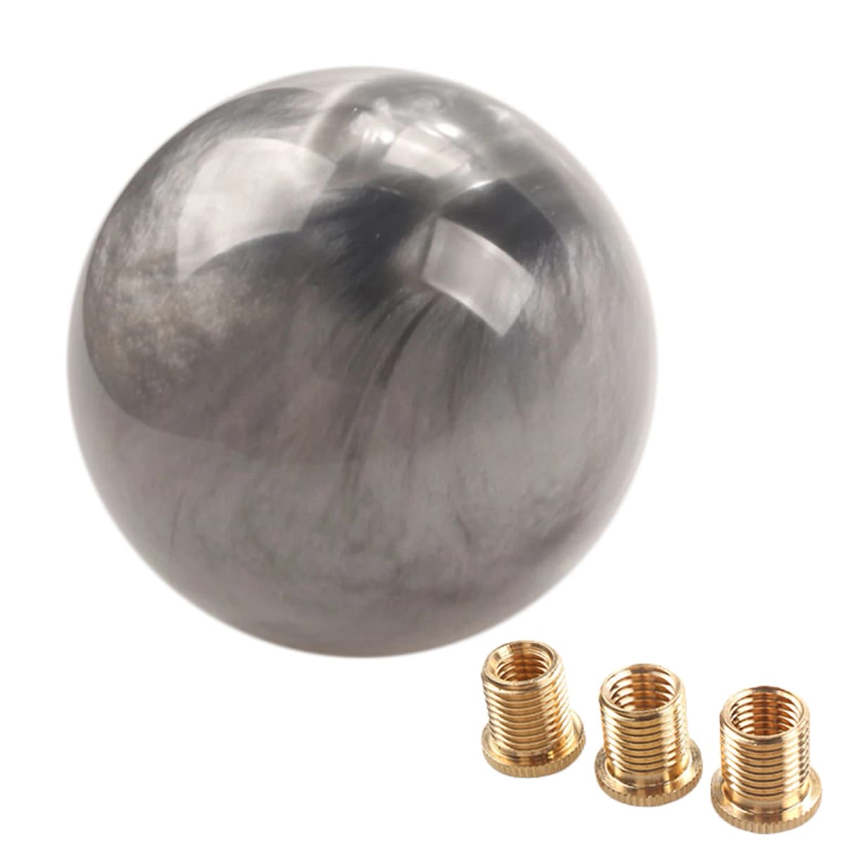 Universal Gear Shift Shifter Knob Acrylic Marble Round Ball Gear Shift Knob With 3 Adapters Charming