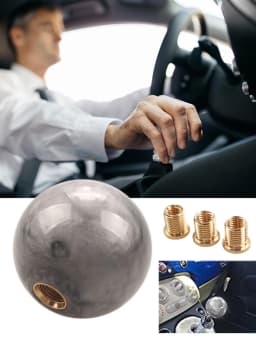 Universal Gear Shift Shifter Knob Acrylic Marble Round Ball Gear Shift Knob With 3 Adapters Charming