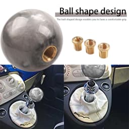 Universal Gear Shift Shifter Knob Acrylic Marble Round Ball Gear Shift Knob With 3 Adapters Charming