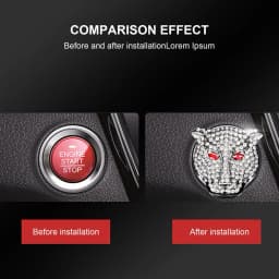 2021 New Car Engine Ignition Start Stop Button Cover With Diamond Start Switch Button Emblem Cover For Car Interior Accessories