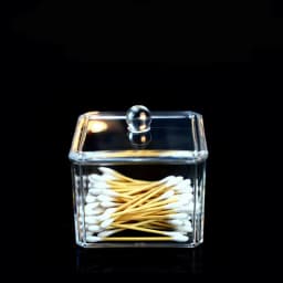 Transparent Cotton Swab Box, Clear Acrylic Organizer, Makeup Pads Storage Box, Desktop Organizer, Jewelry Case for Cosmetics
