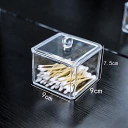 Transparent Cotton Swab Box, Clear Acrylic Organizer, Makeup Pads Storage Box, Desktop Organizer, Jewelry Case for Cosmetics