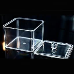 Transparent Cotton Swab Box, Clear Acrylic Organizer, Makeup Pads Storage Box, Desktop Organizer, Jewelry Case for Cosmetics