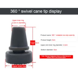 Trekking Antiskid Walking Stick Pad 360 Rotatable Crutch Cane Bottom Pads Cover Protector Climbing Hiking Pole Tip Cap Cover