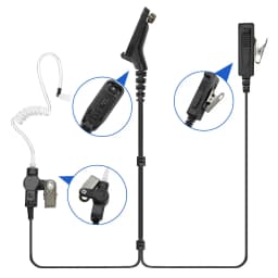 2-Wire Surveillance Earpiece For XPR6350 XPR6380 XPR6550 XPR7350 XPR7550 XPR7580 XPR7350e XPR7550e Portable Two Way Radio