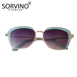 SORVINO Fashion Square Women's Sunglasses Luxury Brand Metal Half Frame Sunglasses Trend 2024 Vintage Red Pink Shades UV400