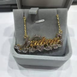 3D Necklace Hip Hop Custom Necklaces Double Color Custom Name Necklace Name Personalized Double Gold Plated Nameplate Christmas