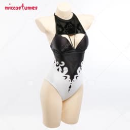 Haikyuu Cosplay Costume Woman Two Piece Bikini Anime Swimsuit Set Halter Neck Anime Swimwear Bathing Suit