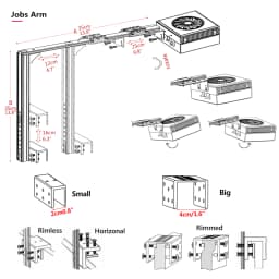 Universal Mounting Arm Bracket Easy Robust Quality Suitable For All RedSea Reefer Tanks PopBloom RS90 S50 S16pro light