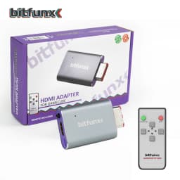 BitFunx NGC To Digital HDMI Converter Adapter Line Doubler and SD2SP2 MicroSD Card Reader Adapter For All Gamecube Game Consoles