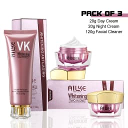 AILKE Face Cream With Hyaluronic Acid, Whitening, Moisturizing, Reduce Wrinkles, Dark Spots, for All Skin Types Beauty Set