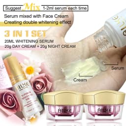 AILKE Face Cream With Hyaluronic Acid, Whitening, Moisturizing, Reduce Wrinkles, Dark Spots, for All Skin Types Beauty Set
