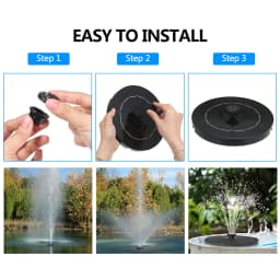Solar Pump With 8 LED Free Standing Floating Solar Bird Bath Water Pumps For Garden Product Floating Water Fountain Garden Decor