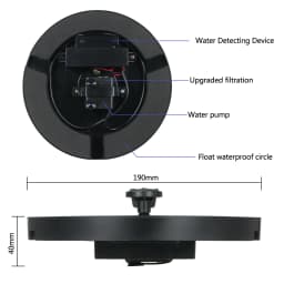 Solar Pump With 8 LED Free Standing Floating Solar Bird Bath Water Pumps For Garden Product Floating Water Fountain Garden Decor