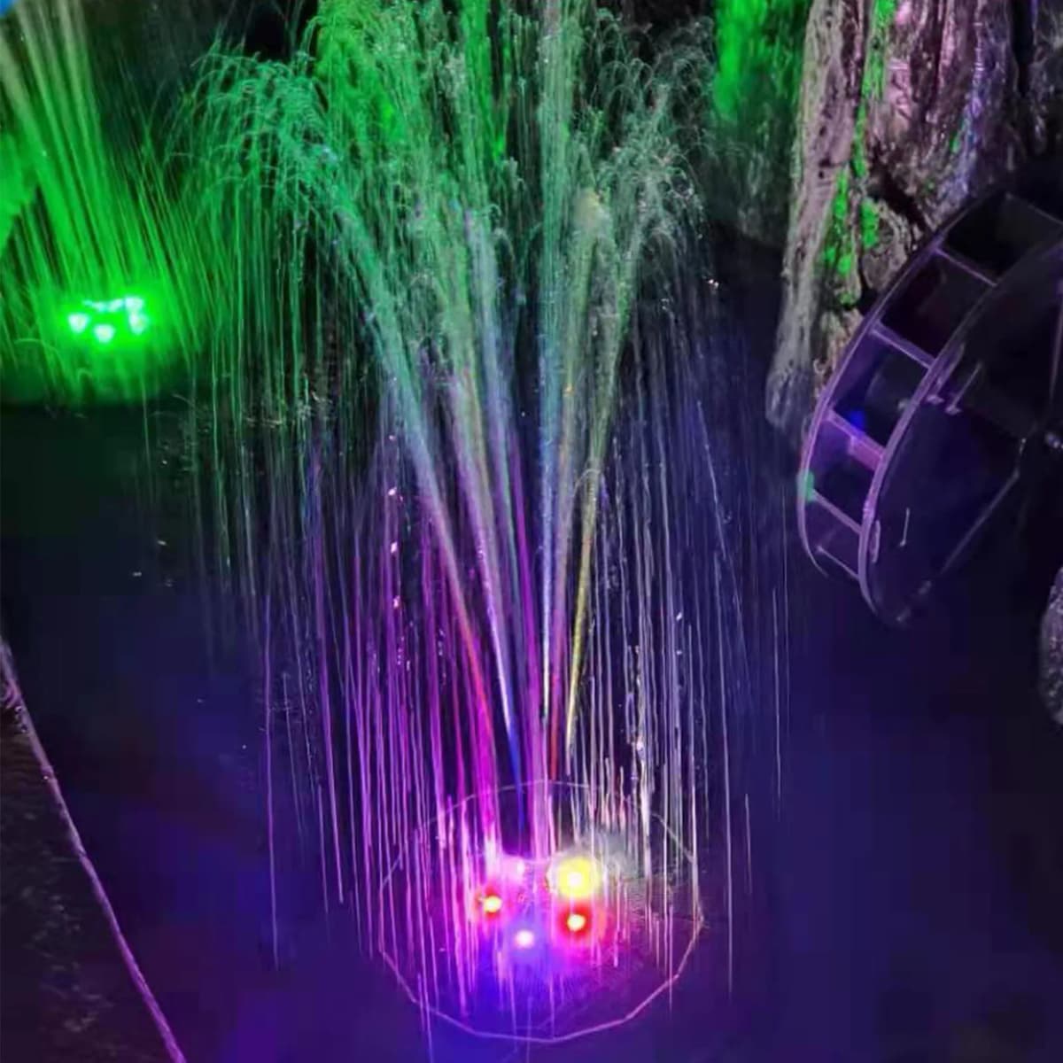 Solar Pump With 8 LED Free Standing Floating Solar Bird Bath Water Pumps For Garden Product Floating Water Fountain Garden Decor