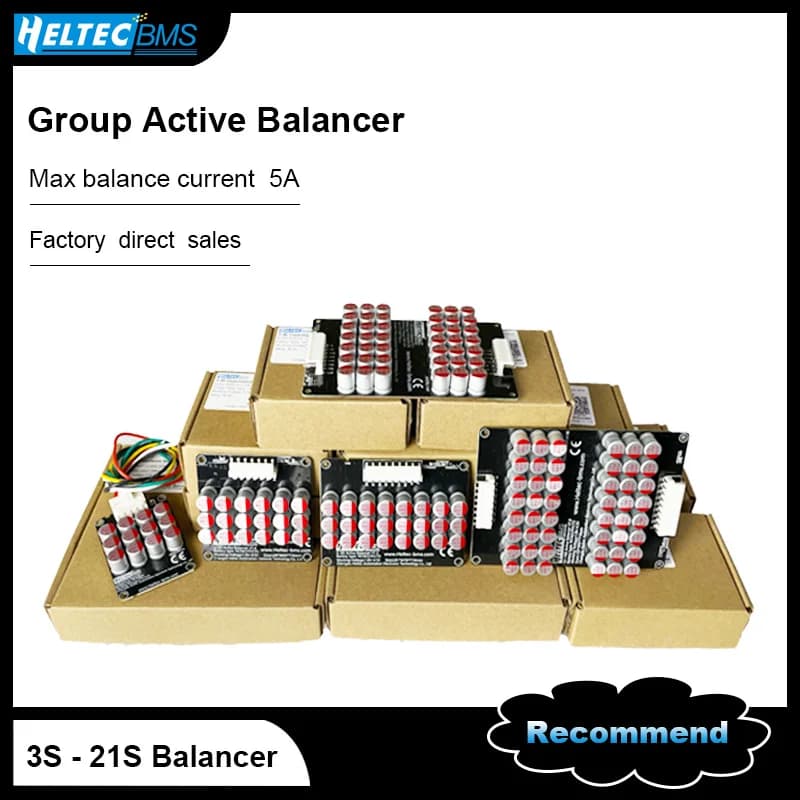 Heltec Wholesale Active Equalizer Balancer 5A 3S-21S 4S 6S 7S 8S 14S 16S 17S 20S 21S Lifepo4/Lipo/LTO Battery Energy Capacitor