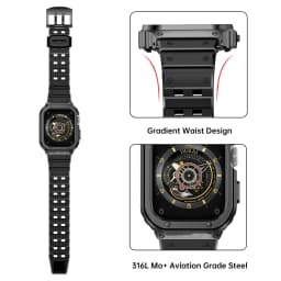 Stainless Steel case+silicone strap For Apple Watch Band 45mm 44mm 44 mm iwatch 4 5 SE 6 Cover bracelet apple watch serie 7 45mm