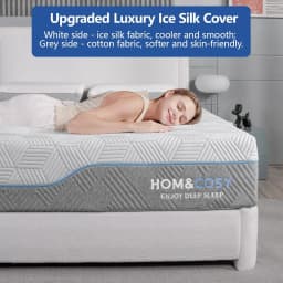 Hcore 12 Inch Queen Size Mattress,Bedroom Furniture Medium Firm to Firm Bamboo Memory Foam Mattress for Back Pain.