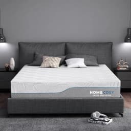 Hcore 12 Inch Queen Size Mattress,Bedroom Furniture Medium Firm to Firm Bamboo Memory Foam Mattress for Back Pain.