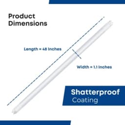 LED 4Feet Bulbs T8, 32 Watt Equivalent, Type A Tube Light, Plug and Play, T8 LED Tubes, LED Fluorescent Replacement, Frosted, T