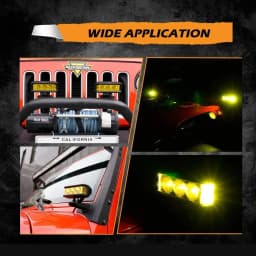 AUXBEAM 5 Inch LED Driving Work Lights 60W 3 Sides Lighting Combo Driving Fog Light Pod Light for Jeep Truck SUV ATV UTV 4x4