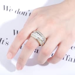 GUCY Bling Baguette Zircon Men's Ring Copper Charm Gold Silver Color Party RING Fashion Hip Hop Rock Jewelry