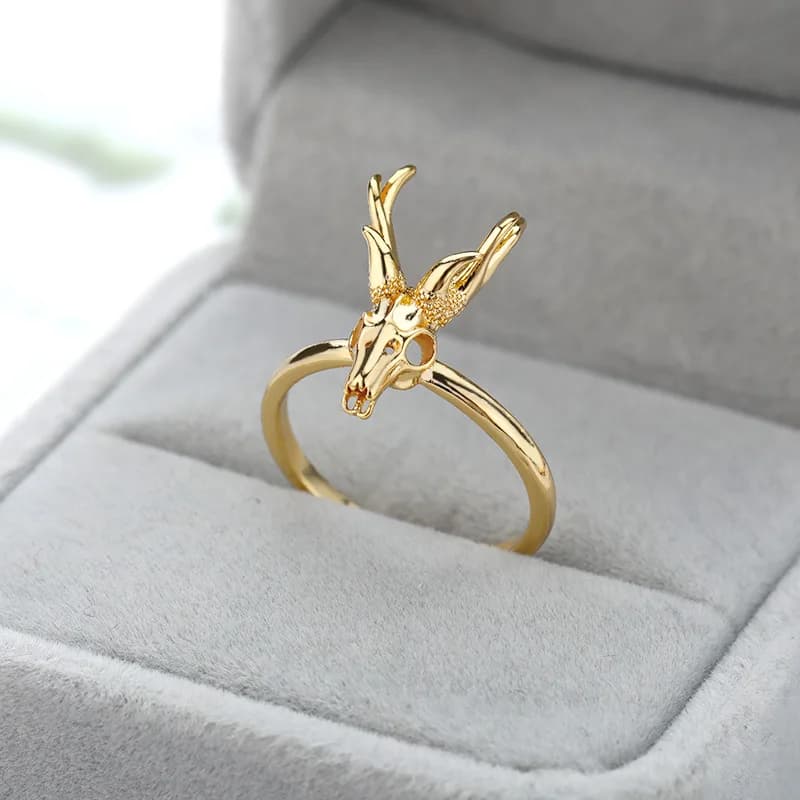 Vintage Punk Skeleton Skulls Rings for Women Man HipHop Jewelry Stainless Steel Satan Devil Finger Accessories Gifts For Friend