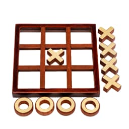 Classic Board Game Family Game Noughts And Crosses Game Wooden Family Board Game Set For Family Parties And Guests