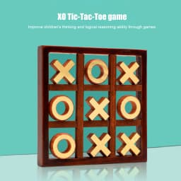 Classic Board Game Family Game Noughts And Crosses Game Wooden Family Board Game Set For Family Parties And Guests