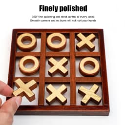 Classic Board Game Family Game Noughts And Crosses Game Wooden Family Board Game Set For Family Parties And Guests