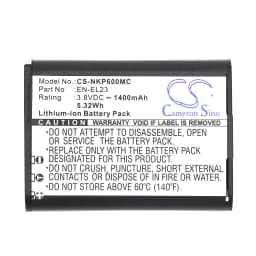 CameronSino Battery for Nikon Coolpix P600 P610 P900 P610s P900s S810c fits Nikon EN-EL23 Digital camera Batteries 1700mAh 3.80V