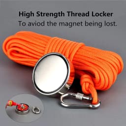 New Strong Retrieval Magnet Kit 400lb Grappling Hook N52 Magnets Fishing 20M Durable Rope Magnetic Search Recovery Salvage