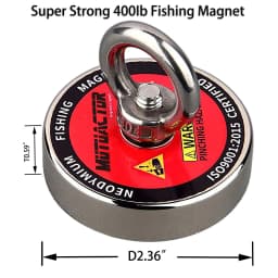 New Strong Retrieval Magnet Kit 400lb Grappling Hook N52 Magnets Fishing 20M Durable Rope Magnetic Search Recovery Salvage