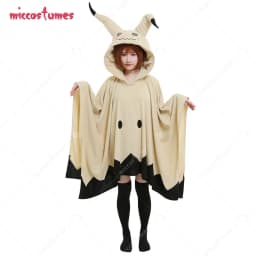 Miccostumes Adult Anime kawaii Onesie Kigurumi Cosplay Costume Cute Hooded Blanket Home Wear Cape Cloak with Ears Gloves
