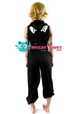 Women's Medusa Black Cosplay Costume Jumpsuit with Tail