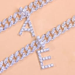 Pendant Crystal Hip Hop 26 Letter Anklets Wholesale for Women Men Bling Foot Cuban Link Anklet Bracelet Chunky Iced Out Jewelry