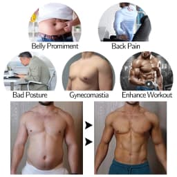 Mens Waist Trainer Vest Slimming Body Shaper Compression Shirt Workout Tank Top Shapewear Fitness Undershirt Fat Burn Sauna Suit