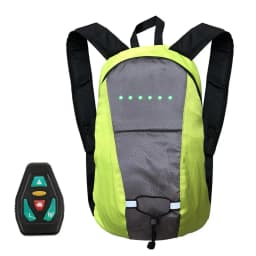 15L with Turn Signal USB Rechargeable Bag LED Light Backpack for Safe Night Riding Remote Control LED Illuminated Backpack