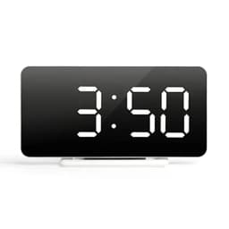 3.1-inch Car LED Multifunctional Mirror Clock Digital Alarm Snooze Display Time Night LCD Light Table Desktop USB 5v/No Battery