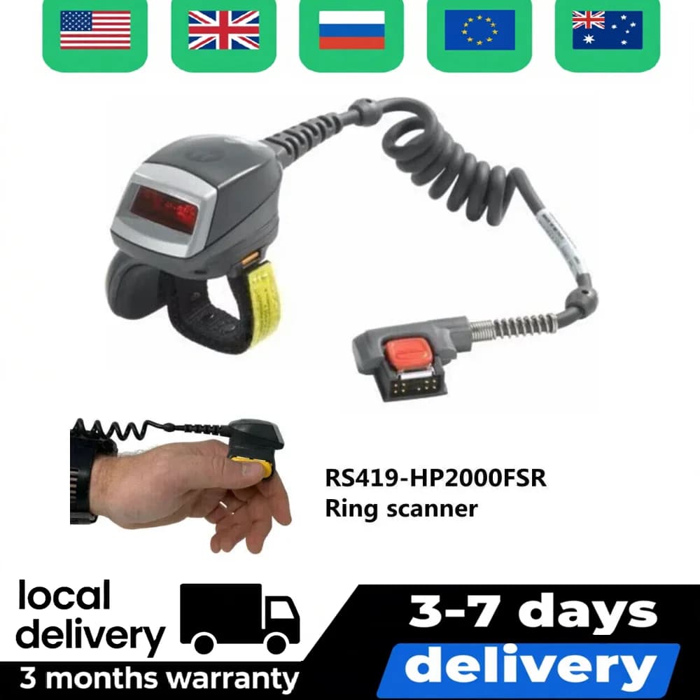 Ring Scanner For Zebra Motorola Symbol RS419 WT4090 WT41N0 Units RS419-HP2000FSR