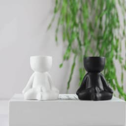 Ceramic Plants Pot Flower Pot Vase Planter Table Decoration Succulent Pot Vases Home Decor Ornaments Human Shaped Flower Pot