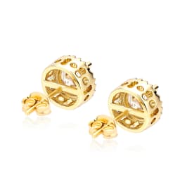 GUCY Luxury Cubic Zirconal Round Stud Earrings For Women Romantic Elegant Female Daily Earrings Available Wholesale Dropshipping