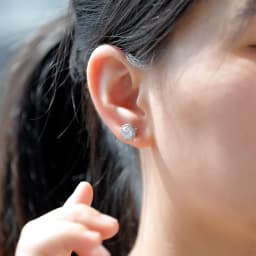 GUCY Luxury Cubic Zirconal Round Stud Earrings For Women Romantic Elegant Female Daily Earrings Available Wholesale Dropshipping