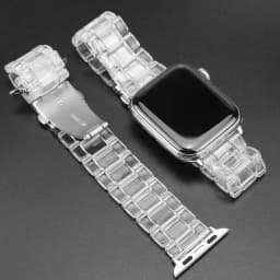 Strap for Apple Watch 6 band 44mm 40mm iWatch band 42mm 38mm Transparent Resin Belt Bracelet Apple watch series 3 4 5 se 6 band